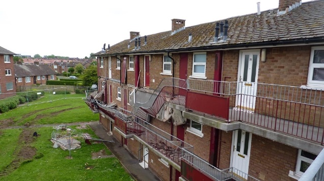 Blackpool Coastal Housing block where a balcony collapsed